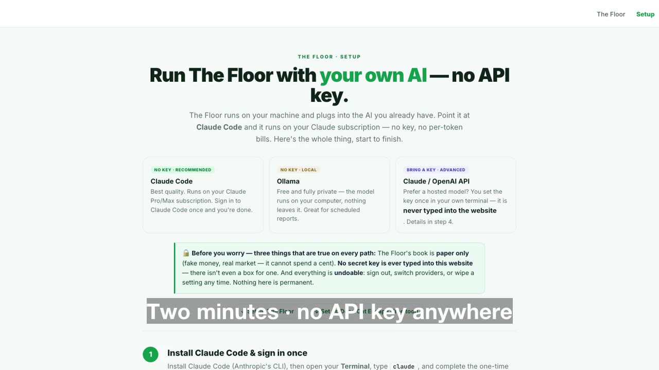 Floor setup walkthrough preview